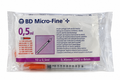 Micro-Fine Seringa Insulina 30G 8mm 0,5ml X 10unds